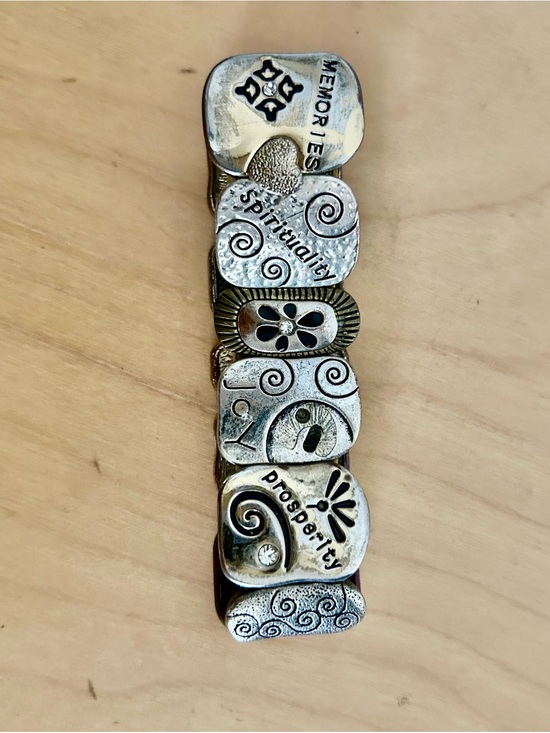 Source Unknown Jewelry - Source Unknown Silver-Tone Inspirational Charm Stretch Bracelet